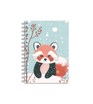Boho Minimalist Winter Animals Almanakk - spiral - strrelse A5